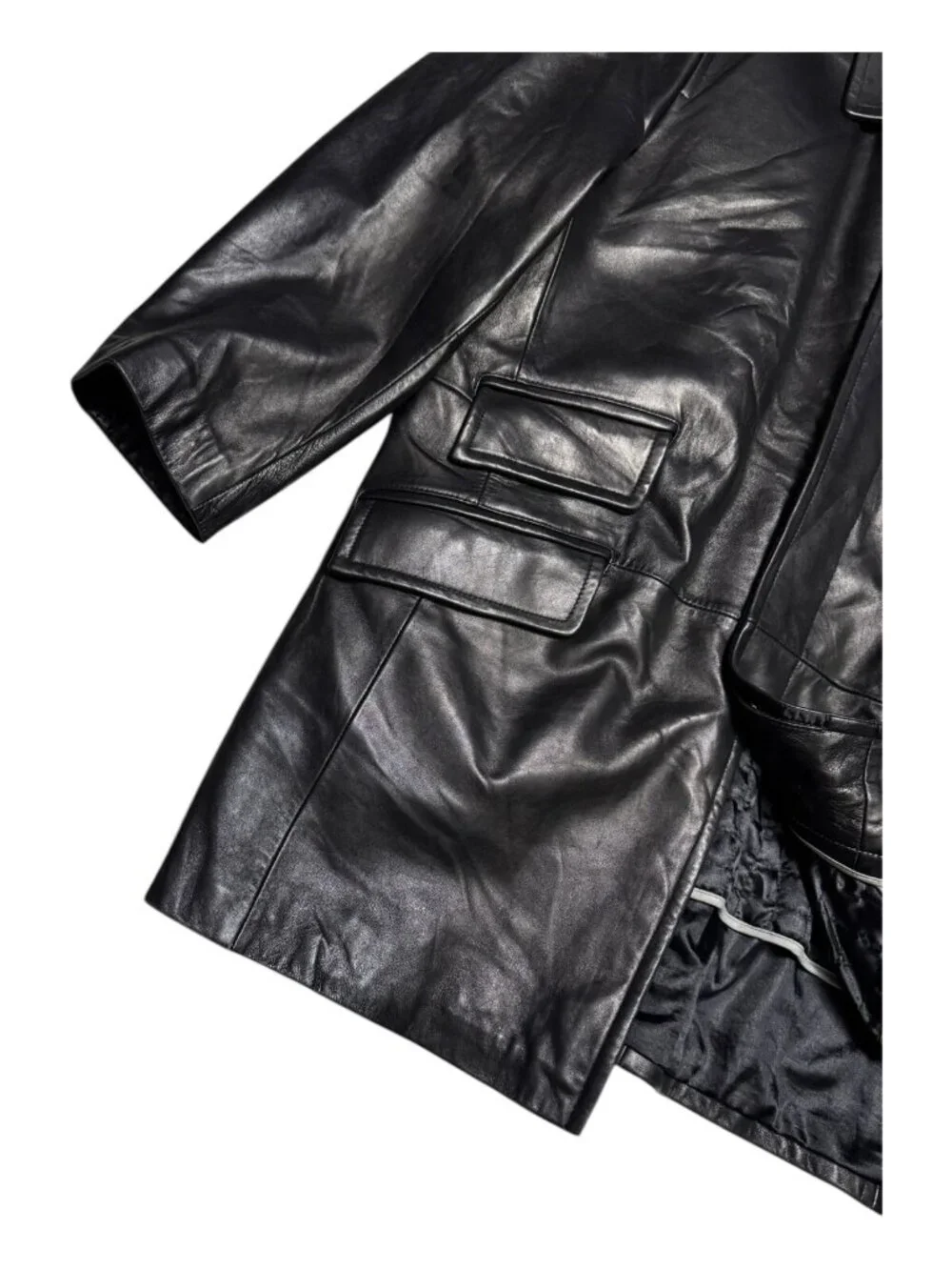 BERNARDO GENUINE LEATHER Designer Business Casual Winter Coat Jacket Mens Large